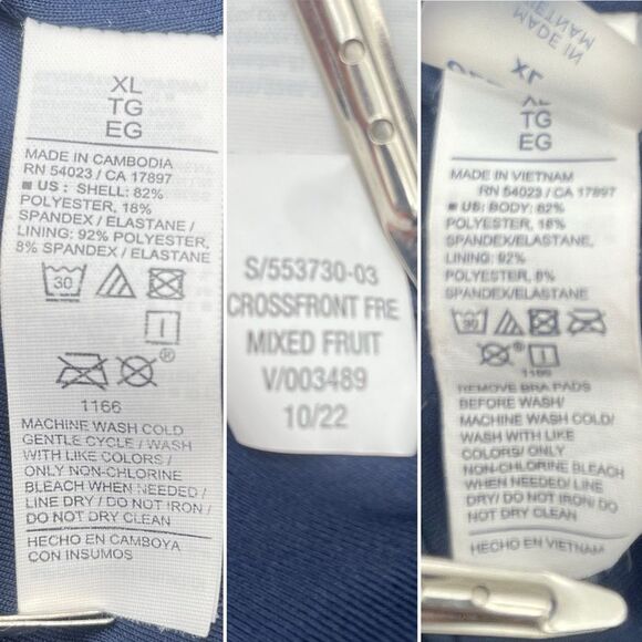 Old Navy Bikini Set Citrus Fruit Print High Waist Bottom Scoop Back Top Size XL - Picture 13 of 15